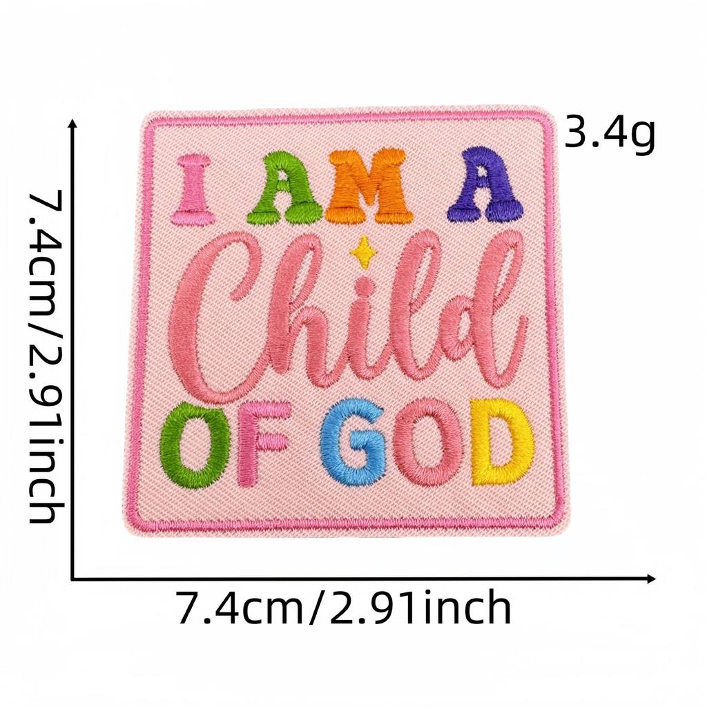 10pcs Embroidery Faith Text Patches Iron On God Jesus Emblem DIY Clothing Stripe Appliques Sewing Wappen Wholesale Cheap