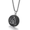 European and American New Exaggerated Necklace Popular Eye Pendant Steel Men Necklace Accessories