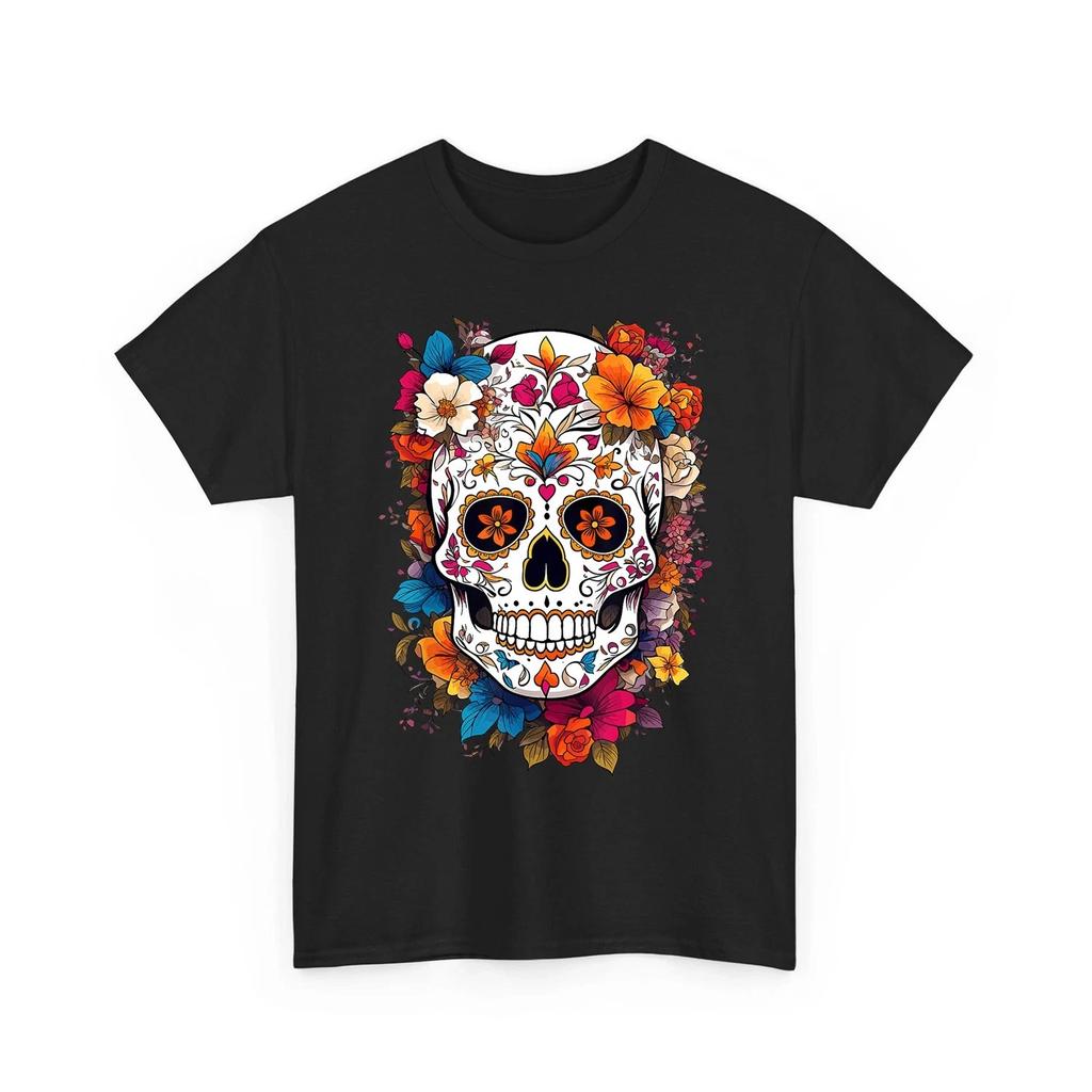 Dia De Los Muertos 2025 Sugar Skull La Catrina Halloween Unisex 100% Cotton T-shirt Mens Tees Top