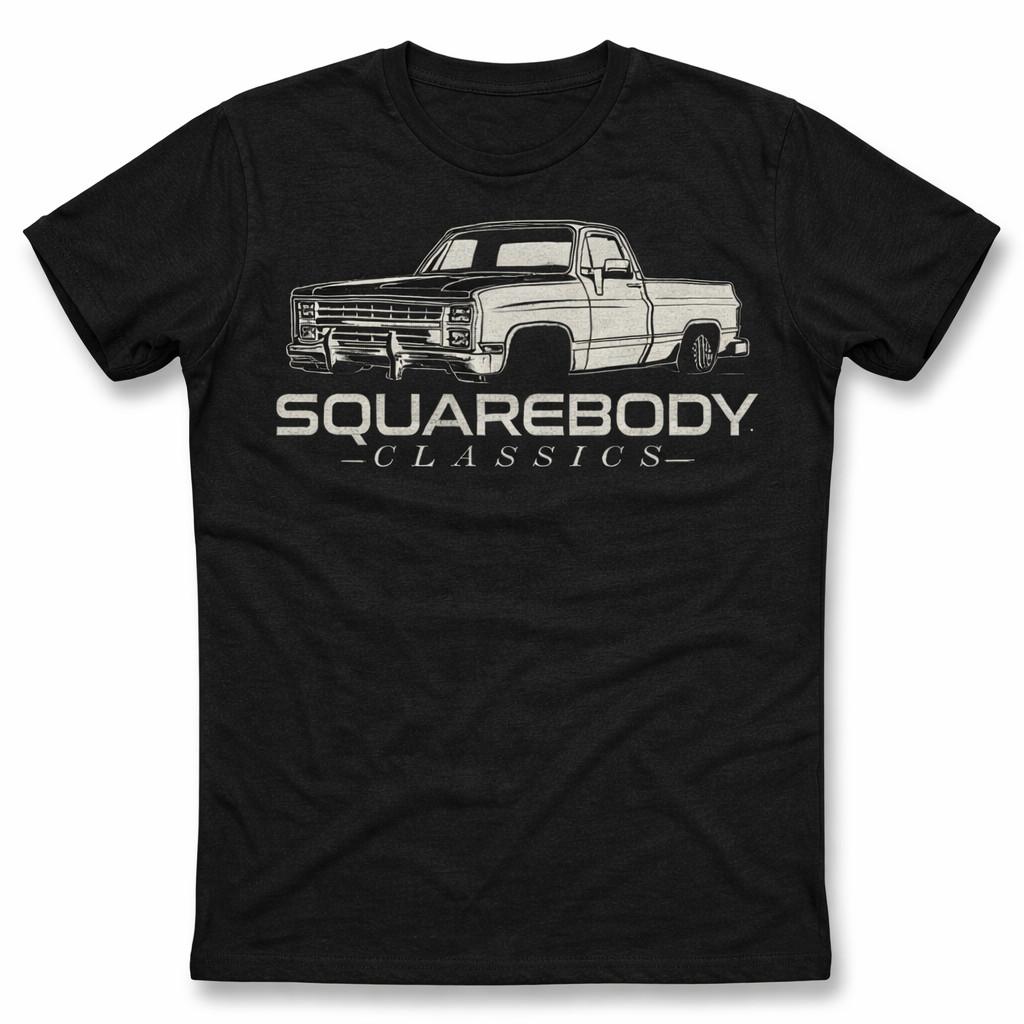 Squarebody Truck T-Shirt, Classic Car Graphic Unisex T-shirt Auto Unisex T-Shirt L