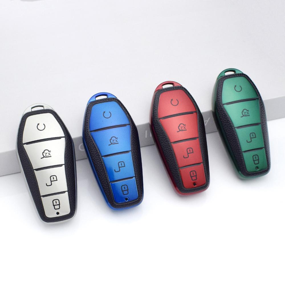 For BYD Song Qin Han EV Tang DM 2018 - 2022 Car TPU Car Key Case Cover Shell Protector Fob Holder Auto Accessories
