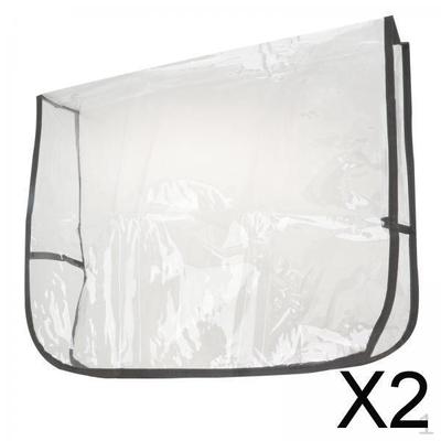 2x כיסוי כיסא שקוף הגנה למספרה קל פרקטי עיצוב לספא