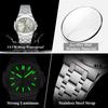 POEDAGAR Square Woman Watch Date Week Waterproof Luminous Ladies Watch Stainless Steel Quartz Fashion Watches Gift
