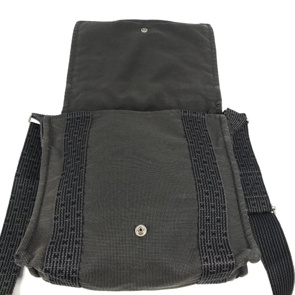 HERMES Her Line Basas PM Messenger Bag Shoulder Bag polyamide / polyester gray