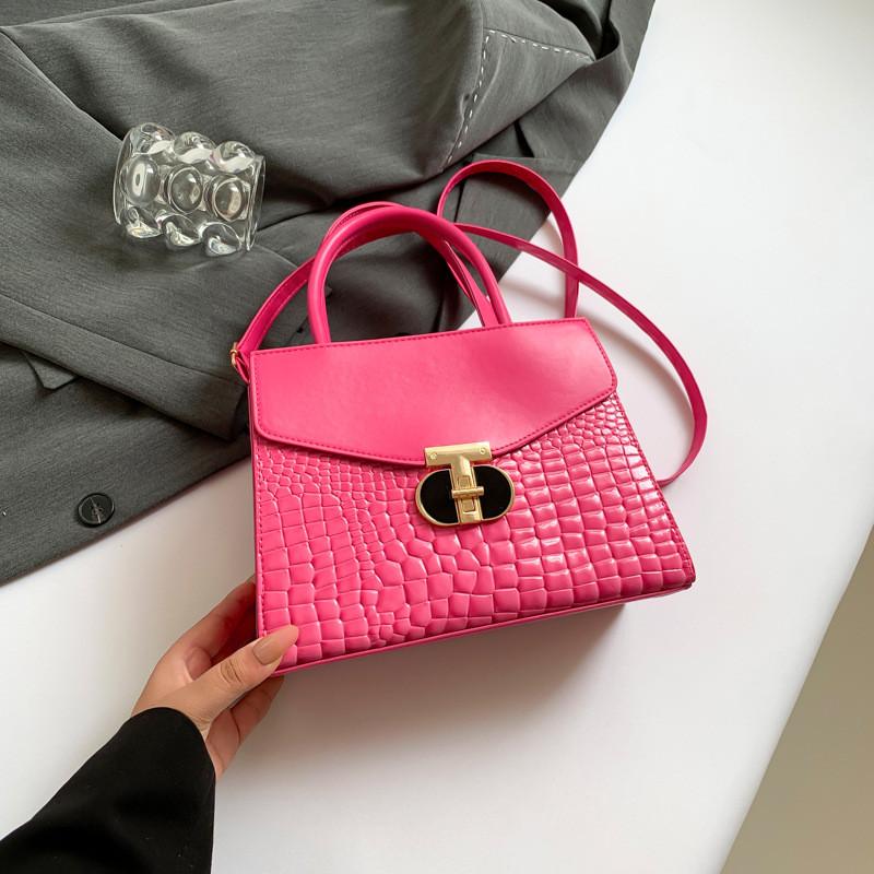 Stylish Vintage Shoulder Bag With Unique Design For Casual Everyday Use In Black White Pink Brown Green Red