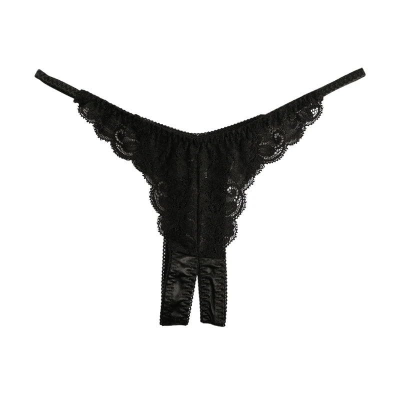 La Pomme Bikini Made with Felica Shiny Open Panties with Made in Product Number Available in Available in Various Sizes Women's Panties, Fabric, Lace,