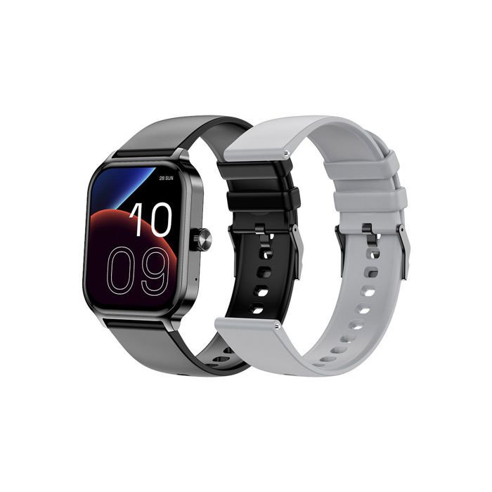 SPC SMARTEE DUO 3 - Montre Connectée Vec Écran AMOLED 1,93”, Appels Bluetooth, Noir/gris