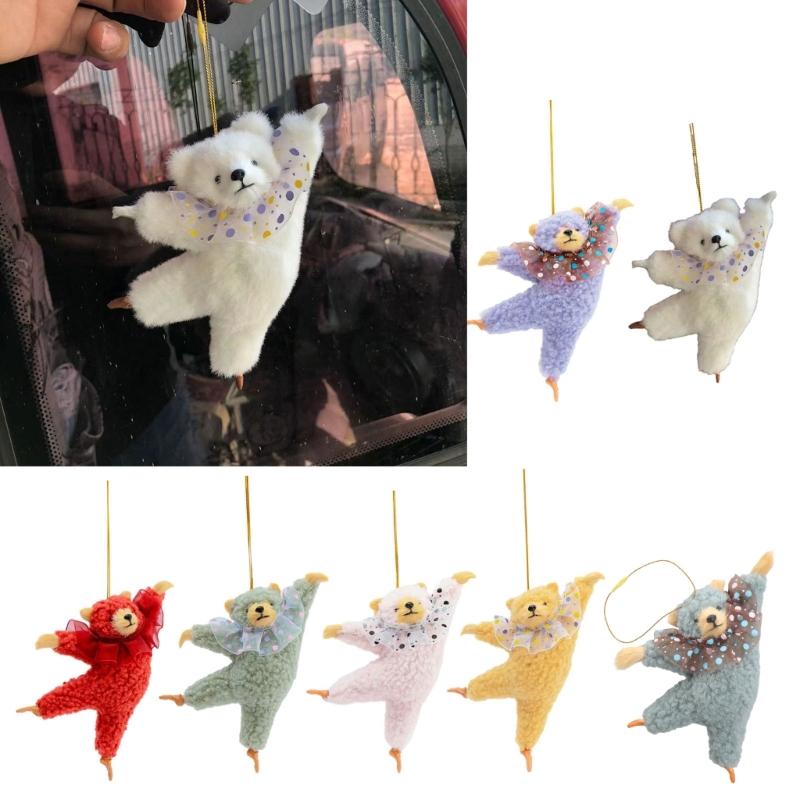 Ballet Bear Pendant Plush Bear Keychain Stuffed Animal Pendant Soft Key Rings