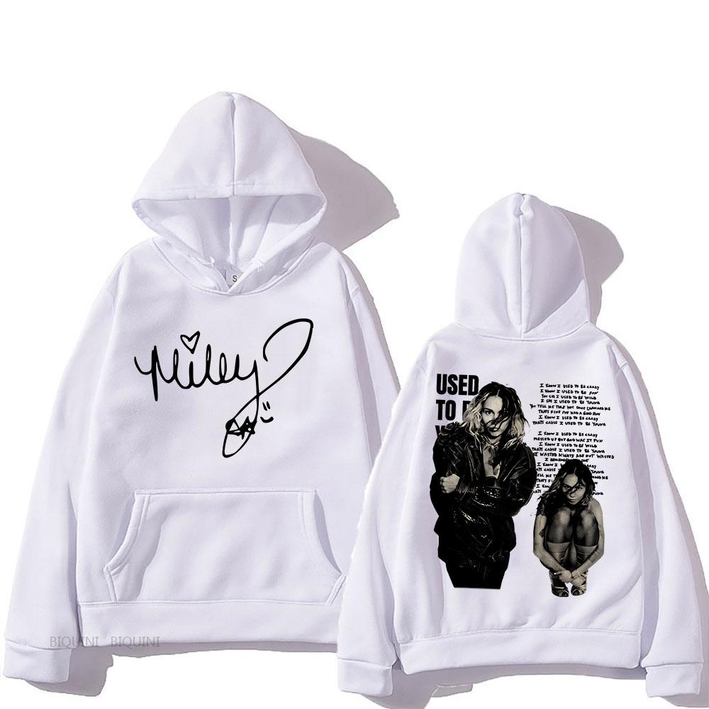 Miley Cyrus Mikiny Zpěvák Grafický Potisk Mikiny pro Fanynky Ležérní Dlouhý Rukáv Pánské Dámské Oblečení Sudaderas Mikina