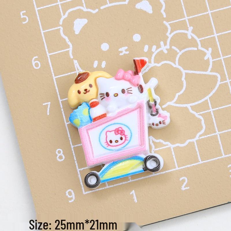 Adorable Resin Cartoon Cat Shoe Buckle & Creative DIY Jewelry Hair Clip Accessories