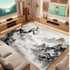Floral Garden Theme Crystal Velvet Floor Rug Personalized Custom Name Text Warm Carpet Home Decoration