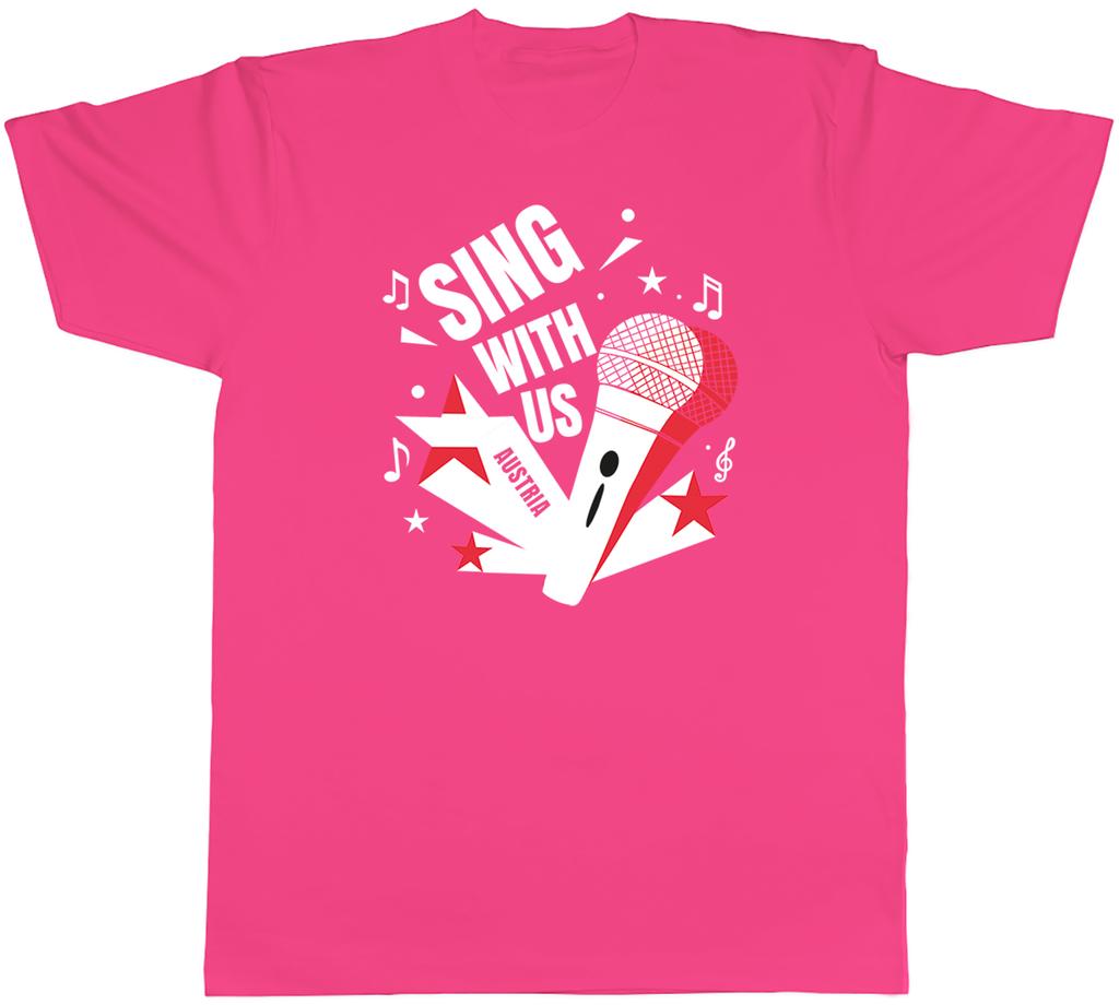 Austria Music Sing with Us Note Karaoke Unisexs TShirt Tee Gift Top