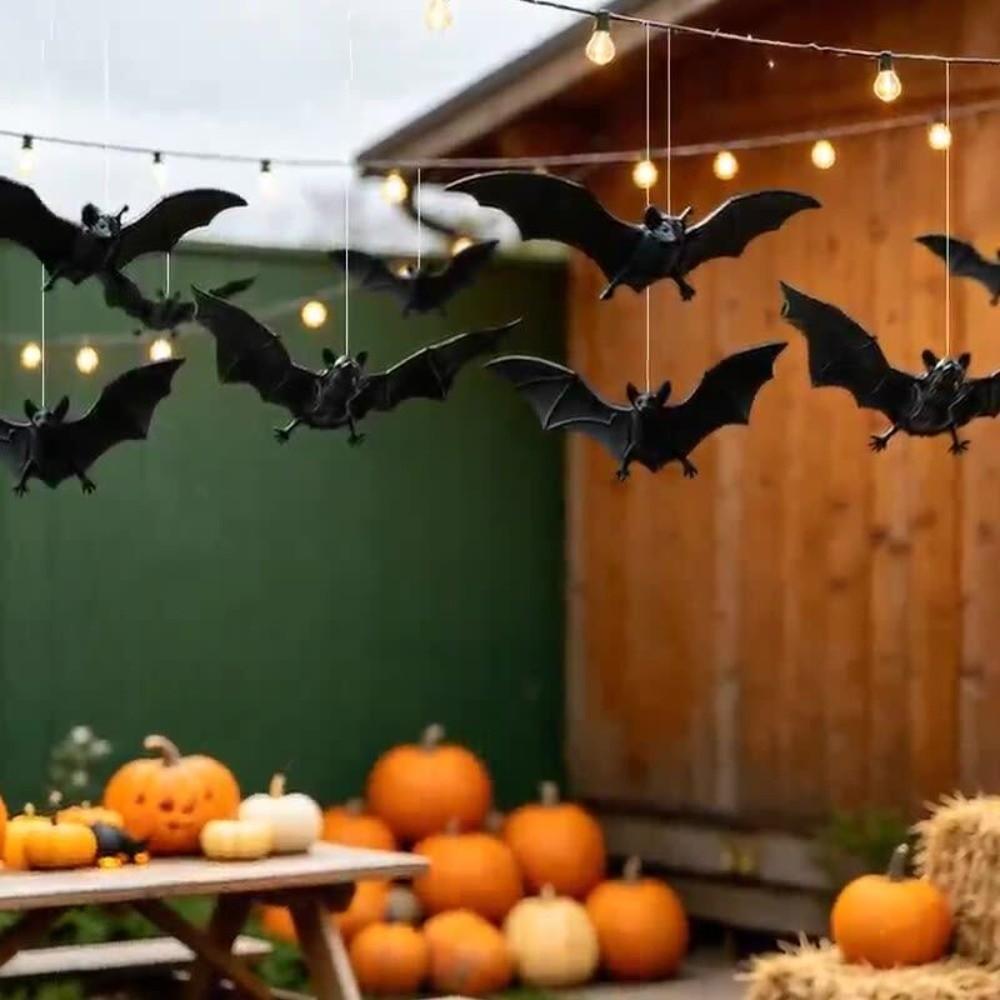 3D Black Bat Bat Decorative Hanging Pendant Flying Bat Wind Chime Party Celebration Gift