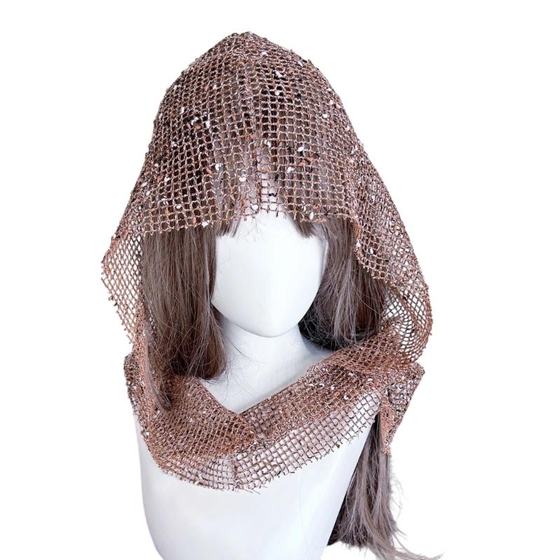 

Vintage Fashion Hood Sleeve Unique Styles Head Cover Casual Occasion Headgear for Fashion Women