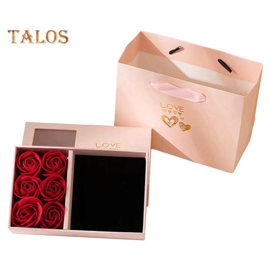 Cutie cadou cu trandafiri eterni Flori conservate Cutie de bijuterii pentru femei Soția Mamei Ziua Mamei Ziua Îndrăgostiților Cadou de Crăciun