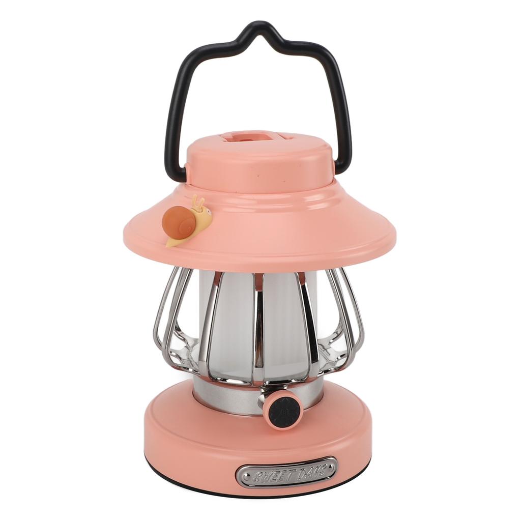 Retro Rechargeable Camping Lantern Infinite Dimming 3 Color Temperature Camping Lantern Portable Tent Light Emergency Light