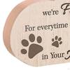 Wooden Pet Heart Shaped Memorial Plaque Loss of Sympathy Gift Table Centerpieces for Home