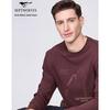 Men's Breathable Cotton Blend Long Sleeve Crew Neck T-Shirt