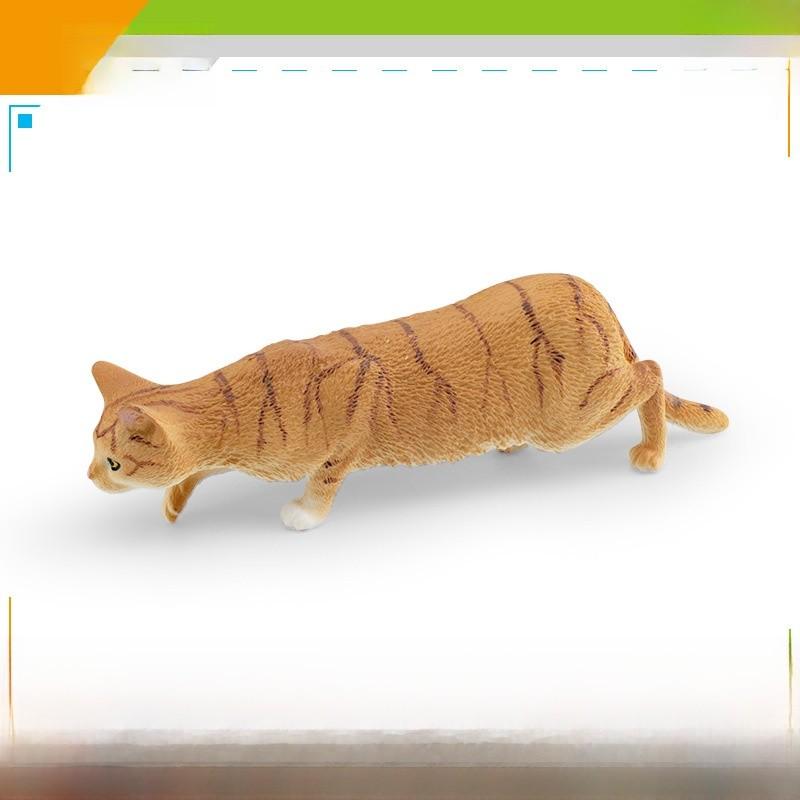 Pvc Orange Cat Grey Cat Model Decor For Home Office Desk And Collectors Display