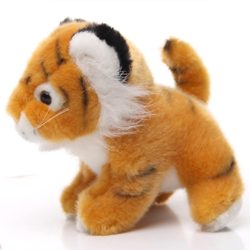 Adorable Cute Plush Tiger Animal Toy In White And Yellow For Kids And Collectors
