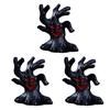 jijijing 3Pcs Halloween Mini Resin Figurines, Miniature Pumpkin Ghost Grim Reaper Castle Statue for Spooky Fairy Garden, Haunted House, Micro