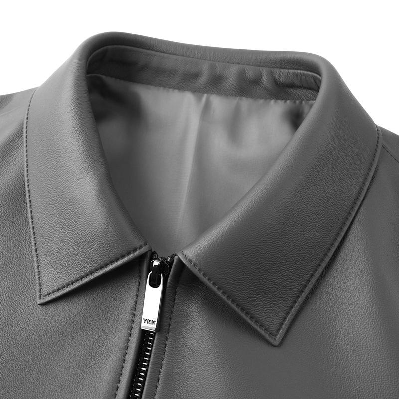 Autumn and winter new men's leather jacket lapel jacket sheepskin genuine leather jacket for men