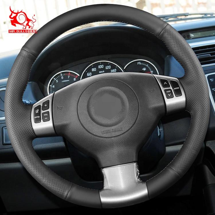 Interior Accessories New Car Hand Sewing Leather Steering Wheel Cover for Suzuki 2007 Swift Sport