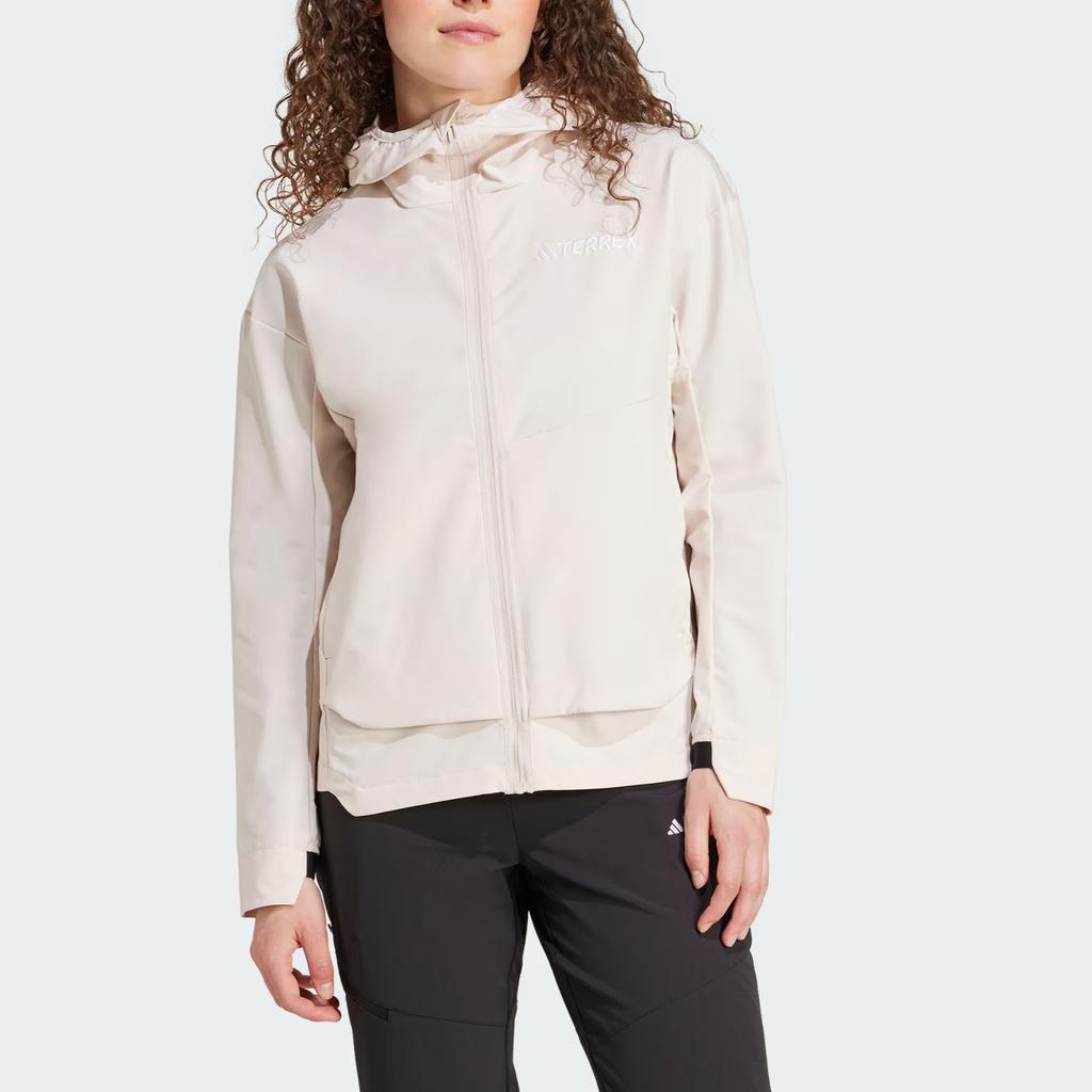 Adidas Terrex Multi Softshell Jacket Solid Color Hooded Outdoor Sports Softshell Jacket Women Jacket Purple Pink IX1485