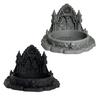 Gotische Kasteel Sieradenbakje Donkere Middeleeuwse Stijl PLA Decoratiebakje met Gedetailleerd Beeldhouwwerk & Boogontwerp Multifunctionele Organizer voor Ringen