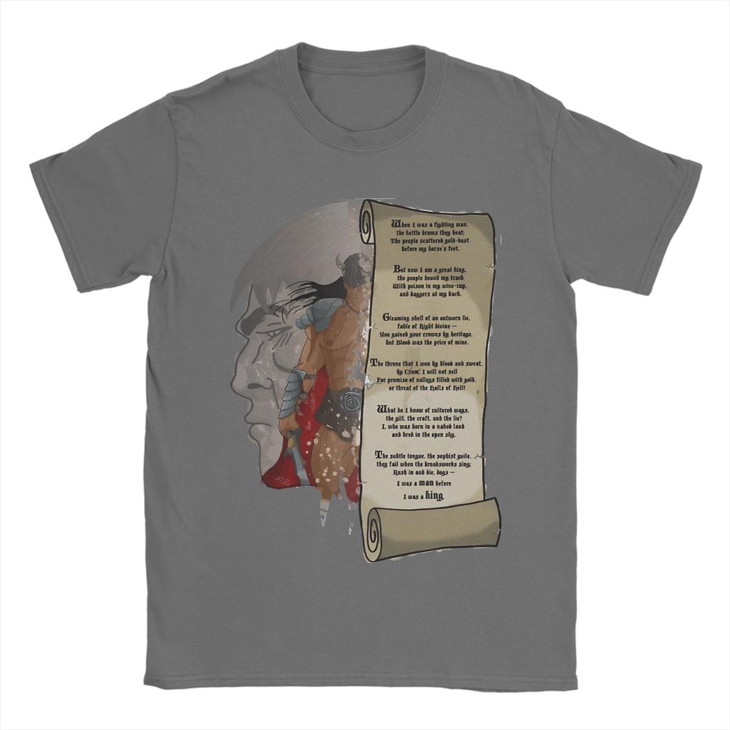 Conan Der Barbar T-Shirts für Unisex Baumwolle Kreatives T-Shirt Rundhals T-Shirts Kurzarm Kleidung Große Größen