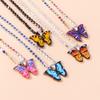 Cute Colorful Butterfly Anklet for Women Girls Crystal Chain Anklets Party Holiday Foot Jewelry Gifts