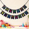 Happy Birthday Theme Party Flag Music Neon Star Festival Decoration Flag Party Decoration Banner