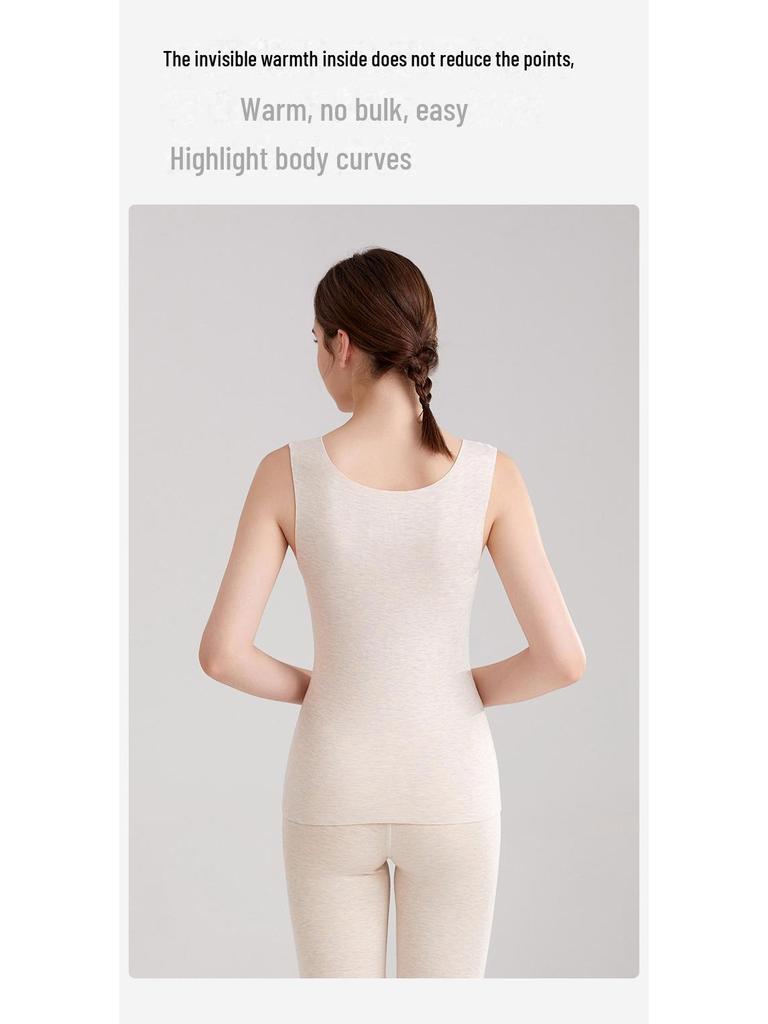 New Women's German Velvet Seamless Warm Vest - Thickened, Plus Velvet, Antibacterial for Autumn/Winter