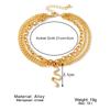 Bohemian Beach Three Layers Snake Shape Anklet for Ladies