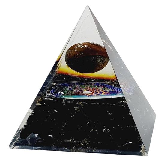 Black Tourmaline Crystal Pyramid Stone for Home Feng Shui Items for Luck Reiki Healing Chakra
