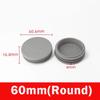 Capace de capăt de blocare din plastic gri, rotunde/pătrate, pentru tuburi/țeavă de 16/19/22/25-100mm, Dopuri, Vârfuri pentru picioare de mobilă/masă, Pad-uri pentru picioare de scaune