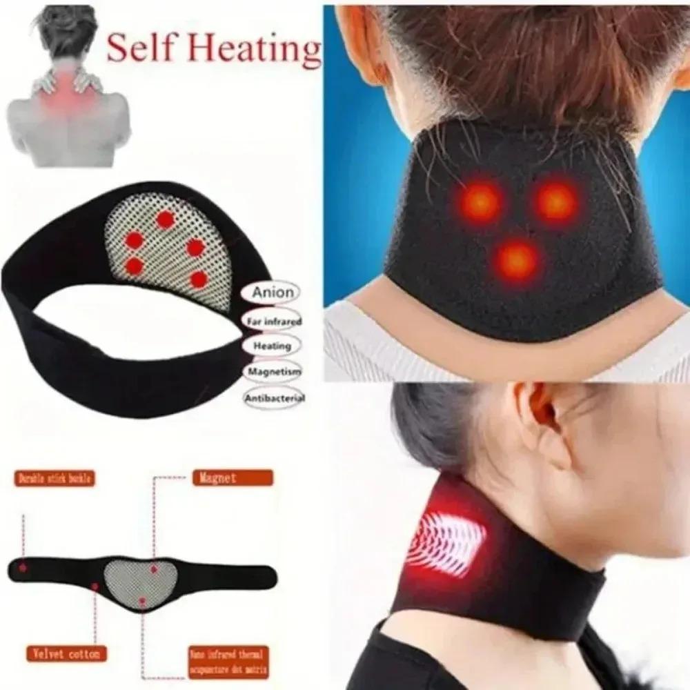 1pc Heating Neck Cervical Pillow - Medium Soft with Auto Heat Therapy for Neck Pain & Tingling, Portable Relief
