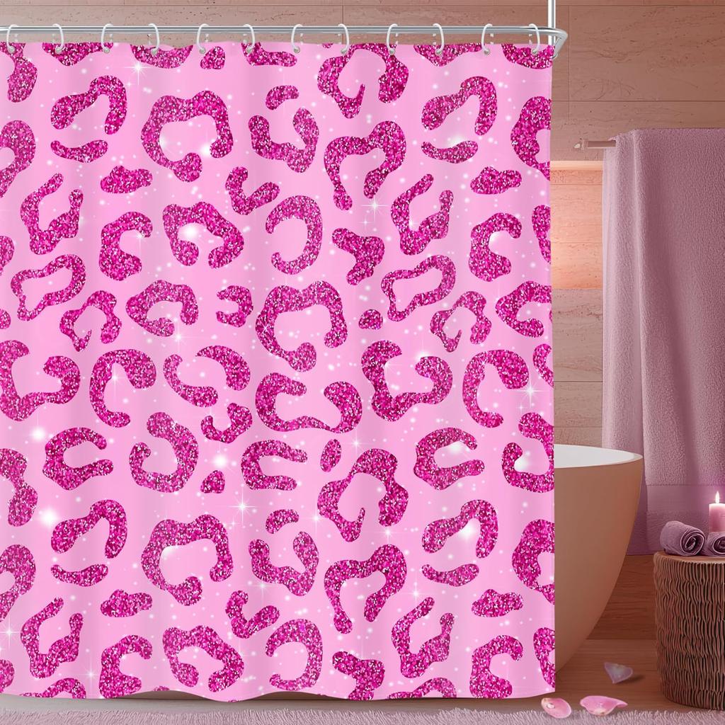 Retro Orange Floral Mushroom Shower Curtain 70s Rustic Vintage Yellow Abstract Aesthetics Poppy Flowers Mid Century Plants