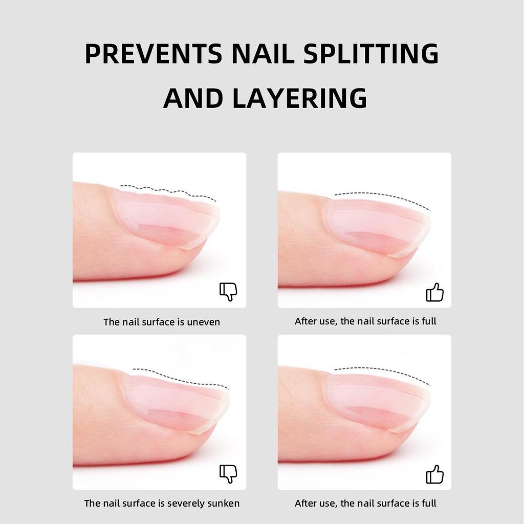 HEMA-Free Strengthening Nail Gel: Long-Lasting, High-Transparency, Self-Leveling, Super Strong Gel Polish.