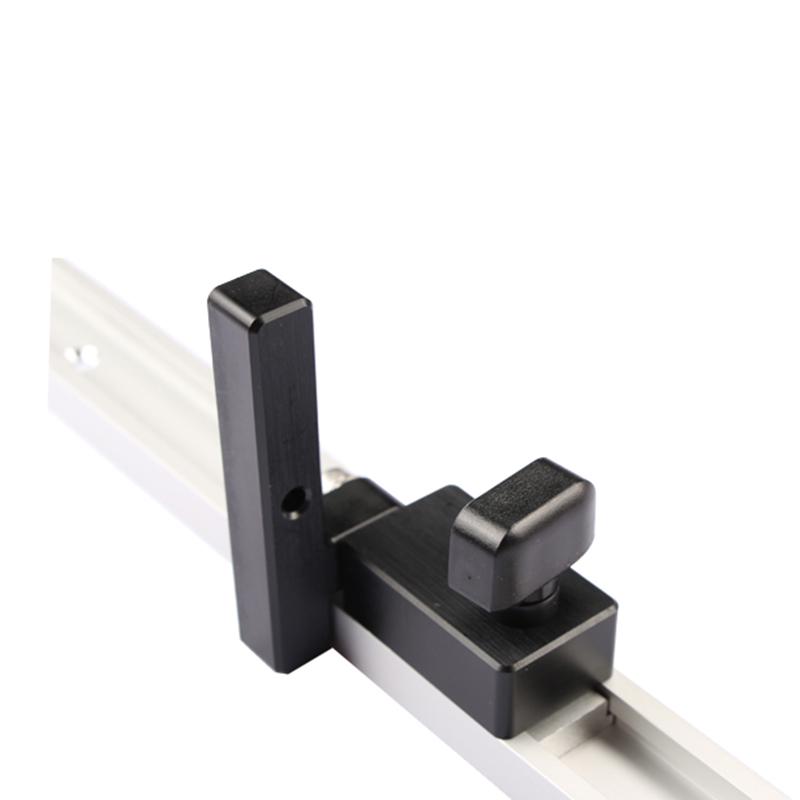 

Металлический упор для митры с быстрой ручкой, ограничитель для деревообработки, стопорное устройство для митры с Т-образным пазом для скользящего паза