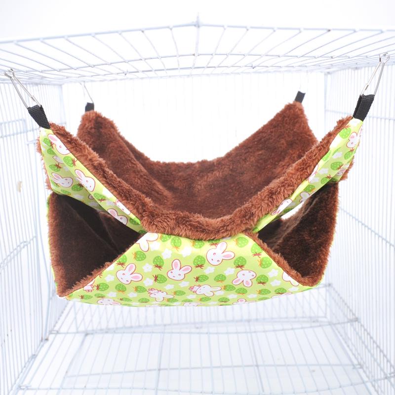 

Double Layer Plush Hammock for Small Pets: Hamsters, Squirrels & Sugar Gliders Small 20x20cm