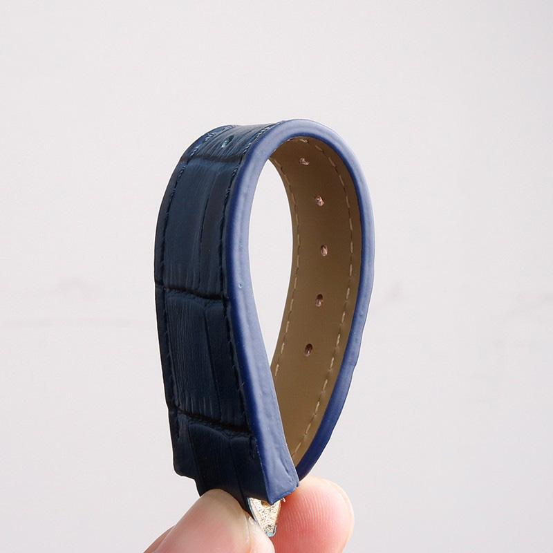For MAURICE LACROIX AIKON Cowhide Men's Strap AI1018 Stainless Steel Metal Head Grain Crocodile Leather Bracelet 13MM Watch band