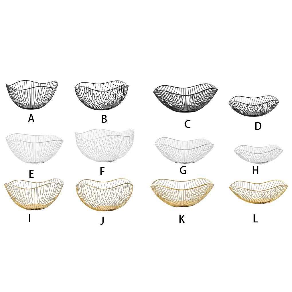 Metal Fruit Basket Wide Application Modern Style Large Capacity Metal Fruit Baskets Metal Fruit Bowl