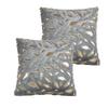 2pcs Fur Throw Pillow Cover Solid Color Bronzing Feather Plush Cushion Cover Pillowcase   for Car/Sofa/Bed/Home Decorative 4545