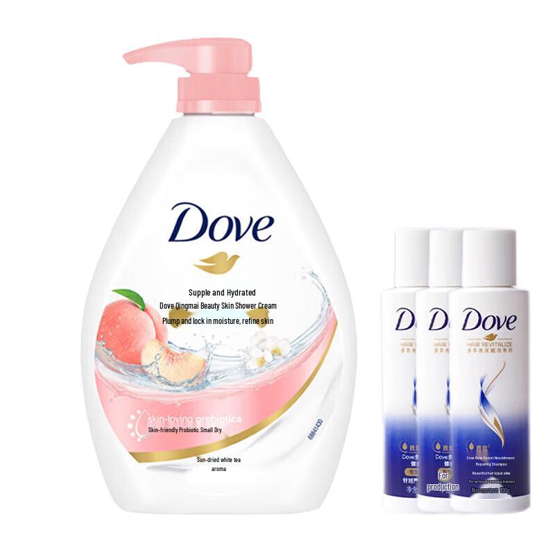 Dove Supple & Smooth Body Wash with Bonus Shampoo