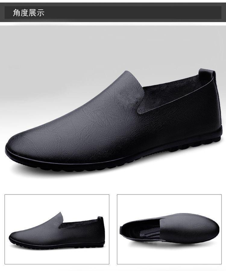 2025 Summer New Men's Shoes Breathable Leather Shoes Casual One-pedal Business Deodorant Soft Leather Men's Dad Shoes