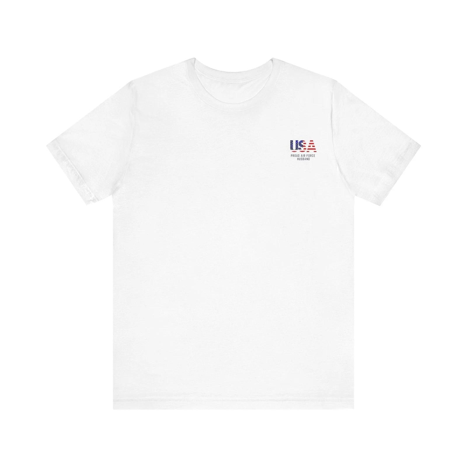 Air Force Husband Patriotic T-Shirt USA Military Spouse Gift Tee XL