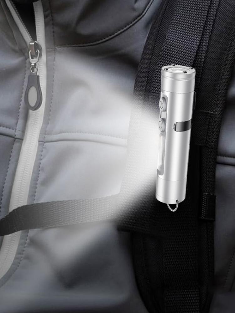 Taclite Mini Flashlight Emergency Torch Rechargeable Magnetic LED Tactical Flashlight EDC Strong Light Outdoor LED Camping Lamp