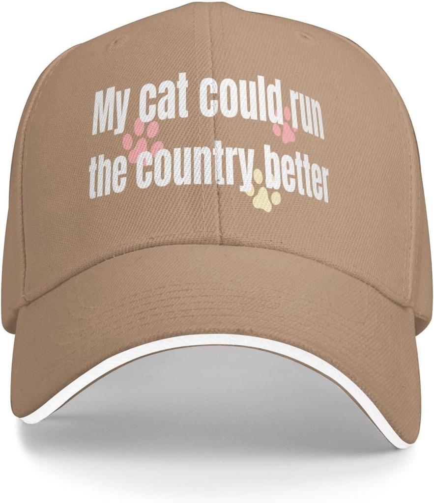 My Cat Could Run The Country Better Baseball Cap Unisex Adult Polyester Adjustable Outdoor Hats