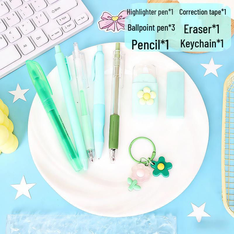 8-Piece Stationery Set for Students: Essential School Supplies & Writing Kit